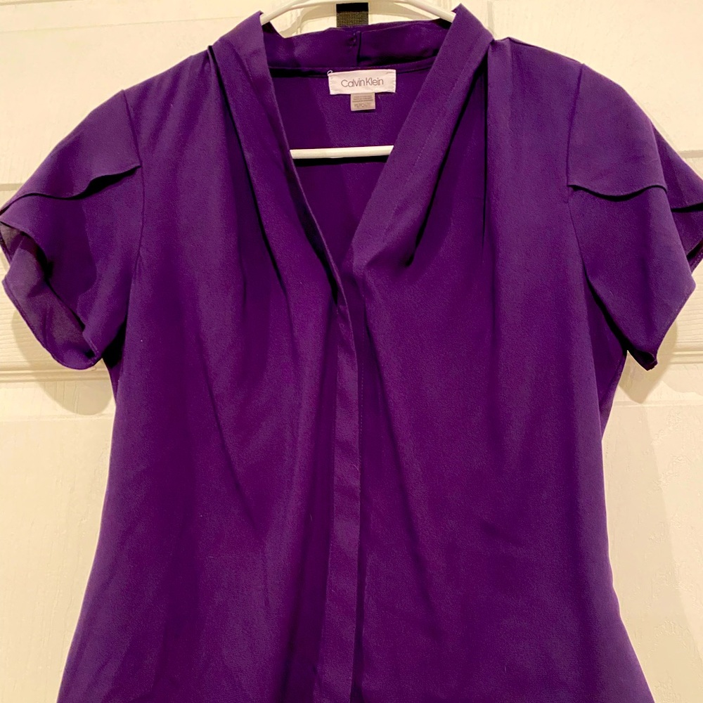 Tulip sleeve Calvin Klein blouse, worn once.
